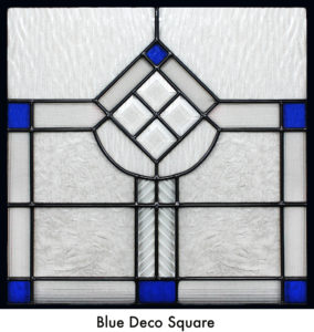 Blue Deco Leadlight Square