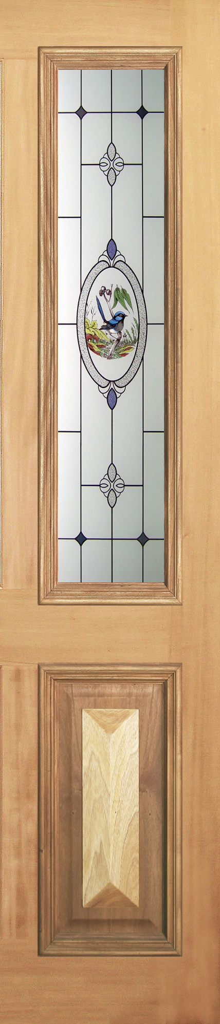 Colonial cricket bat & bollection mould sidelite with enamel glass