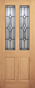 Colonial Solid Door with Diamond leadlight
