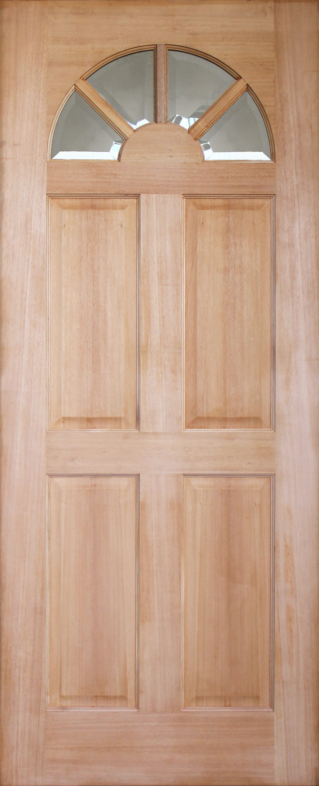 Dakota solid timber door with clear bevel glass