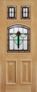 Federation timber door with Federation Rose set