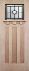 Ivanhoe solid timber door with Hampton leadlight front