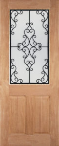 Knox solid timber door with Renoir wrought iron