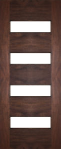 Nolan solid timber door brown stained