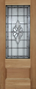 Provincial Solid timber door with New York leadlight