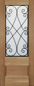 Provincial Solid timber door with Tuscan Wrought Iron