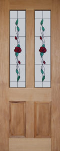 Victorian timber door with Cimbing Rose enamel
