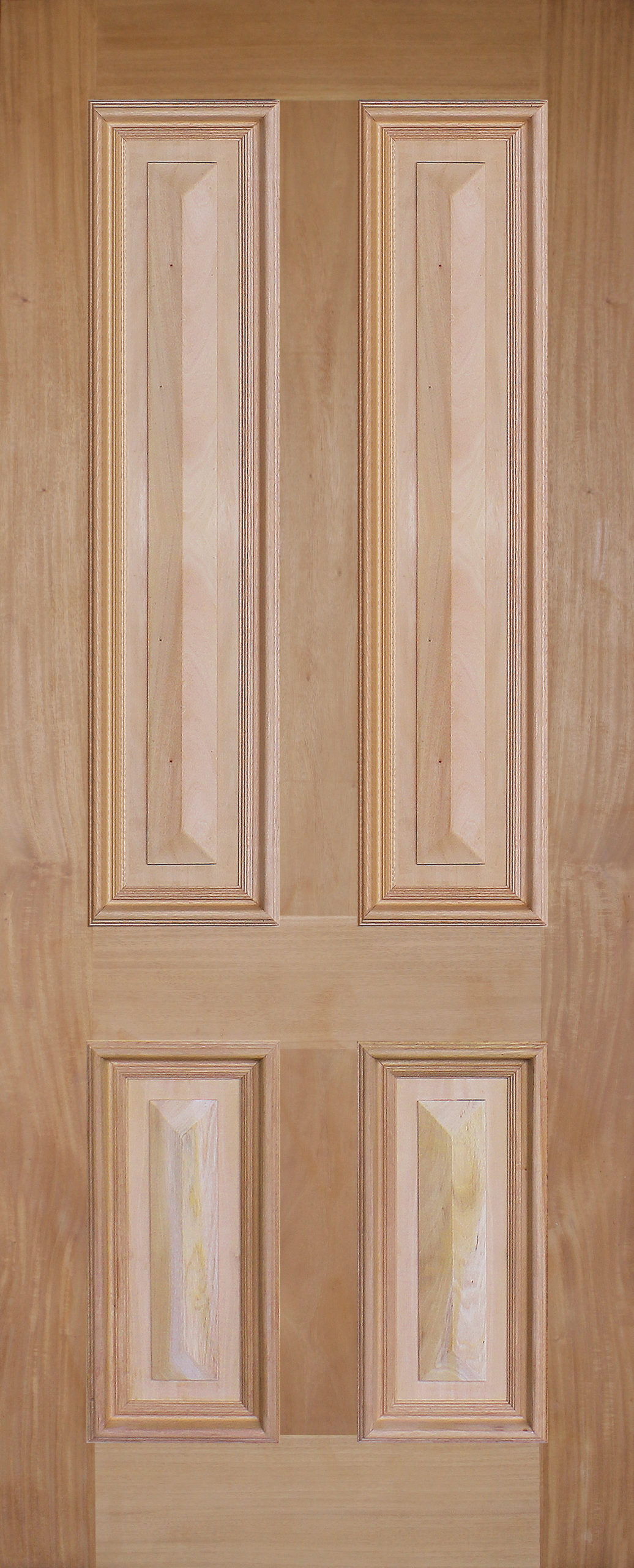 Victorian solid timber door with cricket bat & bollection mould