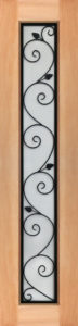 Vision sidelite with Brindisi wrought iron