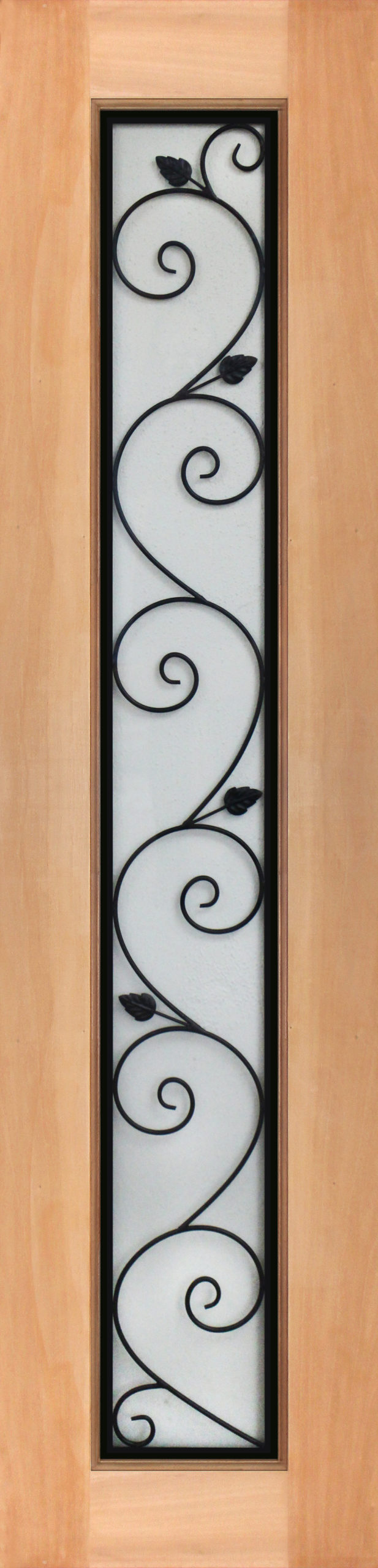 Vision sidelite with Brindisi wrought iron