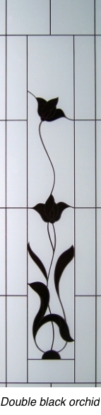 Black orchard frost enamel glass