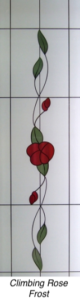 Climbing rose frost enamel glass