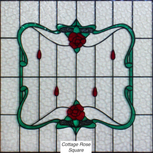 Cottage Rose Cathedral Enamel Glass