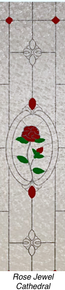 Rose jewel cathedral enamel glass