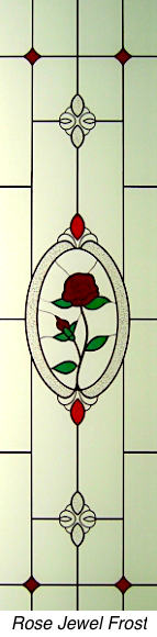 Rose jewel frost enamel glass