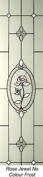 Rose jewel no colour frost enamel glass