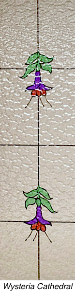 Wysterial cathedral enamel glass