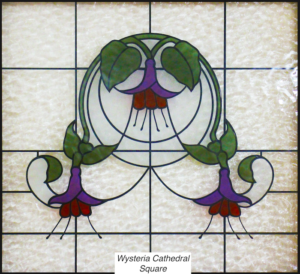 Wysterial cathedral enamel glass