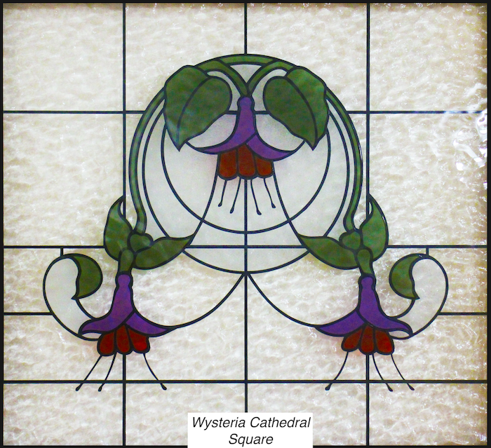 Wysterial cathedral enamel glass